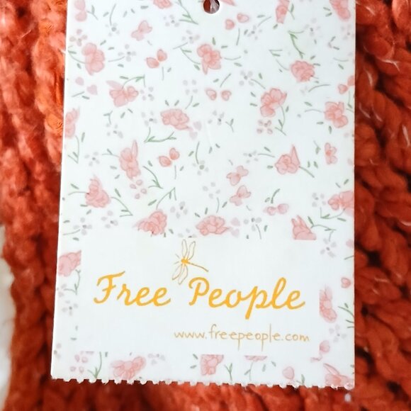 NWT Free People Georgia Deep V Neck 1/2 Sleeve Chunky Knit Sweater Size XS - Picture 8 of 11